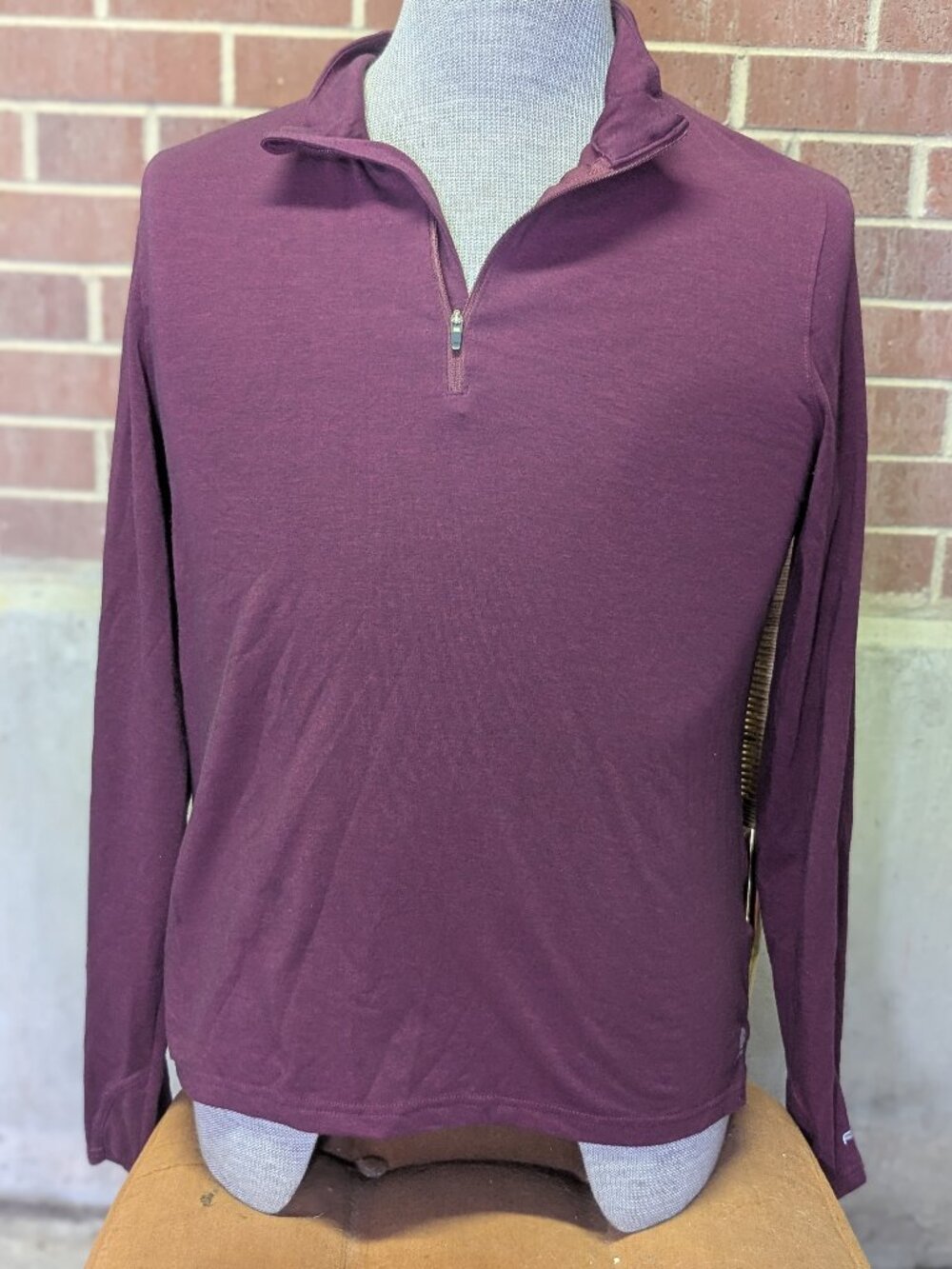 Carhartt Boys Youth Large (12/14) Burgundy Quarter Zip Pullover Long Sleeve Mock